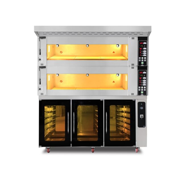 Piec piekarniczy modułowy 2-komorowy, elektryczny, 27,4 kW, 400V, 1660x1400x1930