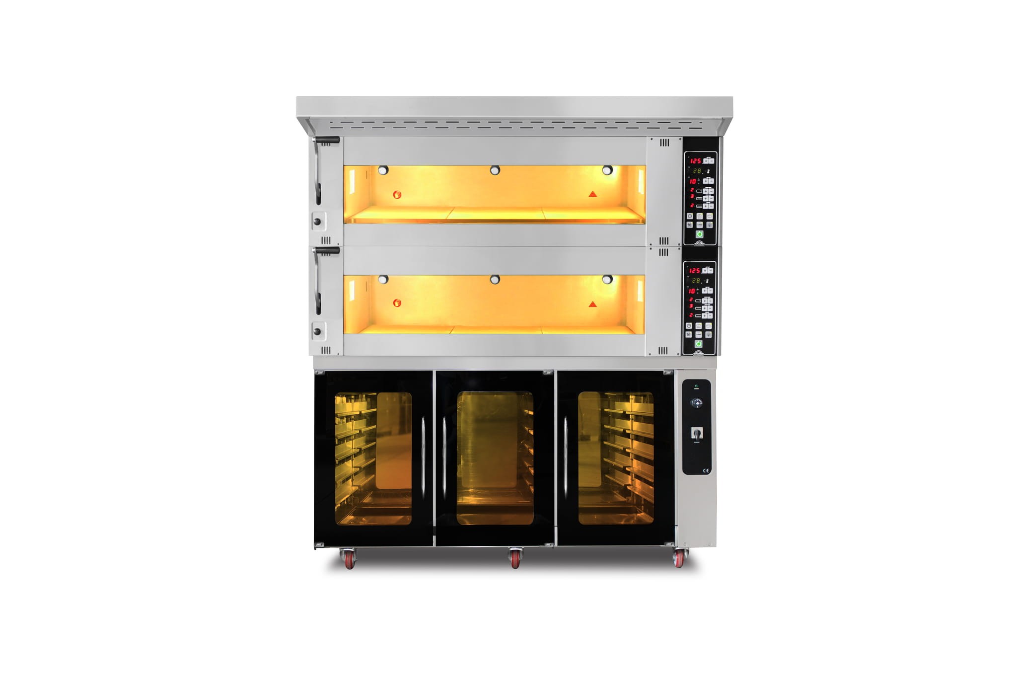 Piec piekarniczy modułowy 2-komorowy, elektryczny, 27,4 kW, 400V, 1660x1400x1930