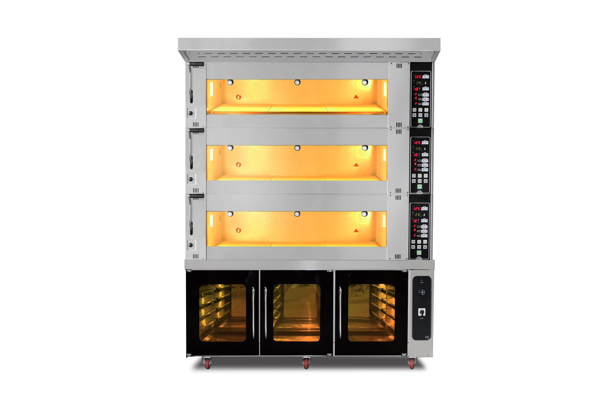 Piec piekarniczy modułowy 3-komorowy, elektryczny, 39,6 kW, 400V, 1660x1400x2170