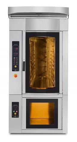 Elektryczny piec piekarniczy, modułowy, obrotowy, 10x 400x600, 25,5 kW