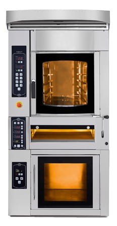 Elektryczny piec piekarniczy, modułowy, obrotowy, 5x 400x600, 4x30 cm, 20 kW