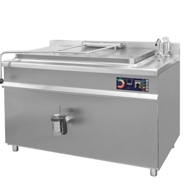 Kocioł warzelny elektryczny z grzaniem pośrednim, automatyczne napełnianie, 30 kW, 400V, 200 l, 1350x900x900 mm