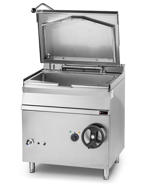 Patelnia uchylna elektryczna, stal nierdzewna, 12 kW, 400V, 80 l, 800x900x900 mm - obrazek 2