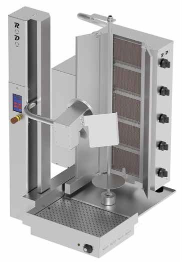 Kebab automatyczny gazowy, gyros automatyczny, wsad 100 kg, 5 palników