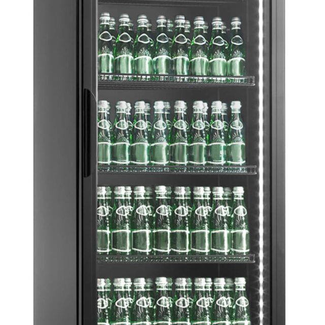 Szafa chłodnicza przeszklona RQ419-BLACK, 388l, czarna (SD420BE)