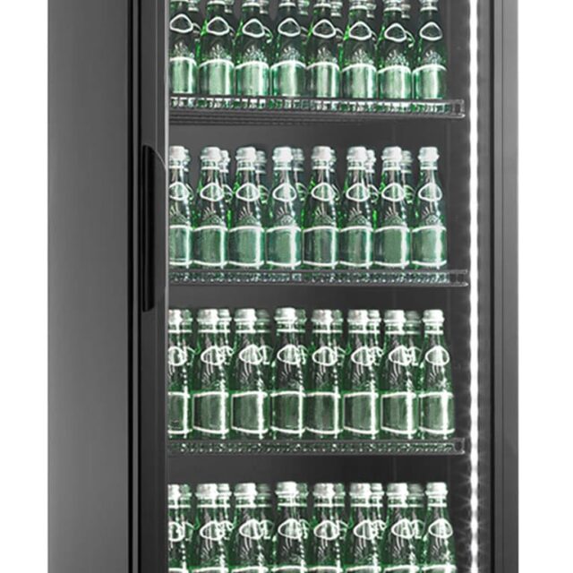 Szafa chłodnicza przeszklona RQ429-BLACK, 394l, czarna (SD429)