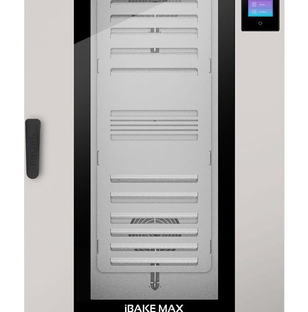 Piec konwekcyjno-parowy gazowy, z wózkiem, piekarniczo-cukierniczy, automatyczny system myjący, 16x600x400, 40 kW, 230 V, Mychef iBake MAX 16G