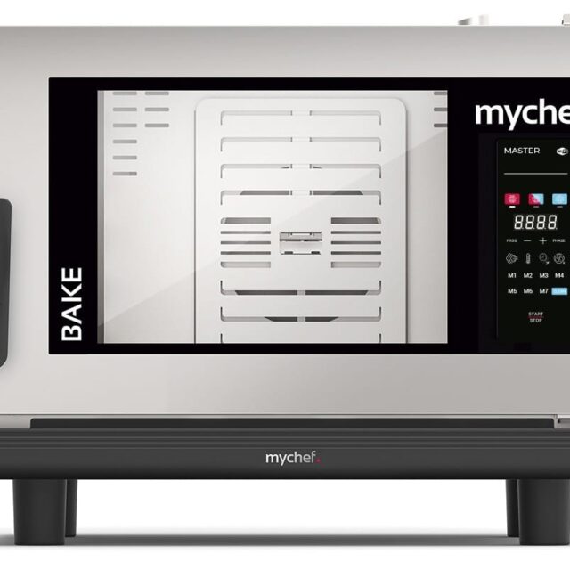 Piec konwekcyjno-parowy elektryczny, piekarniczo-cukierniczy, automatyczny system myjący, 4x600x400, 7,3 kW, 400 V, Mychef BAKE MASTER 4E