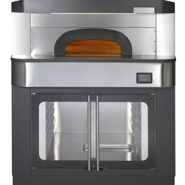 Piec do pizzy neapolitańskiej, elektryczny, komora rozrostu, okap, 6x30 cm, 515 °C