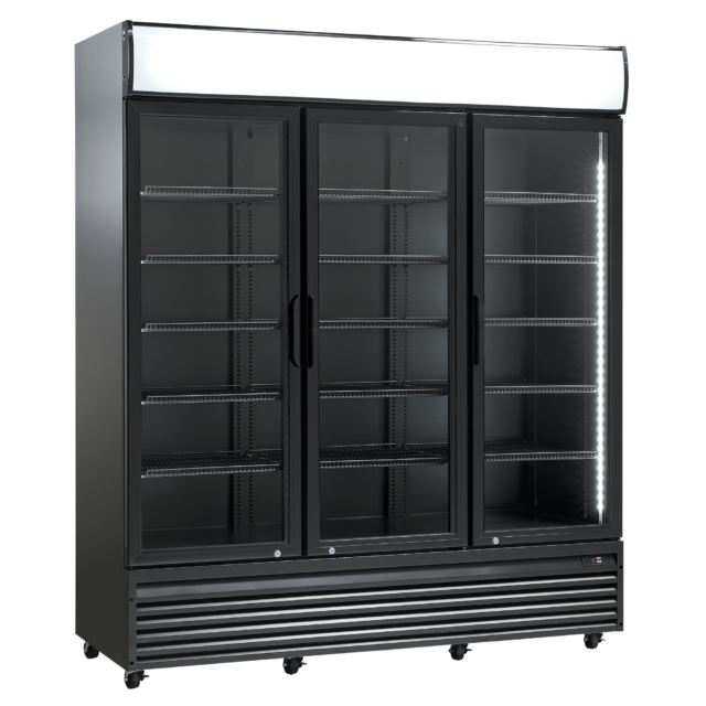 Szafa chłodnicza przeszklona, 3-drzwiowa, 1383 l (RQ1500H-BLACK)