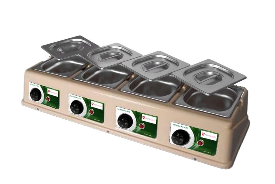 Podgrzewacz do czekolady, 4x1,5 l, 0,32 kW, 230V, 780x260x135 mm - obrazek 2