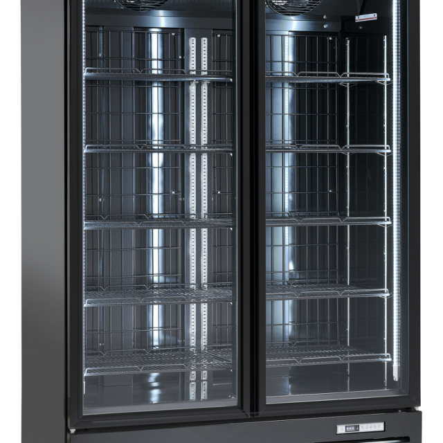 Szafa chłodnicza przeszklona dwudrzwiowa, 1081 l, 1253x710x2003 mm