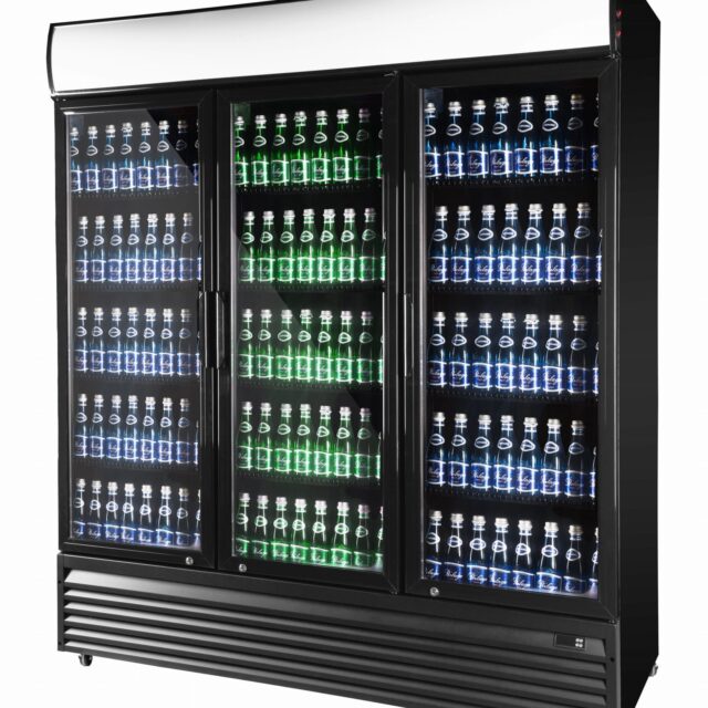 Szafa chłodnicza przeszklona RQ1500H-BLACK, 1600l