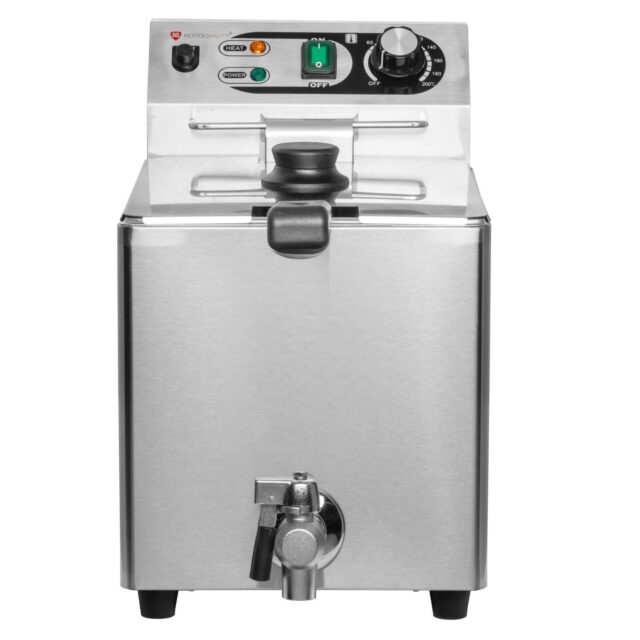 Frytownica elektryczna RQF8LV, pojedyncza, z kranem spustowym, 8 l, 3 kW