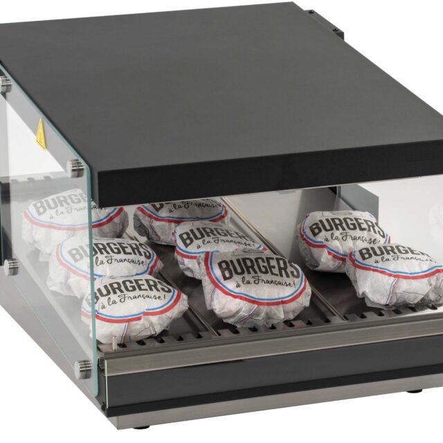 Podgrzewacz do burgerów, witryna grzewcza, jedna półka, 0,49 kW, 550x707x430 mm