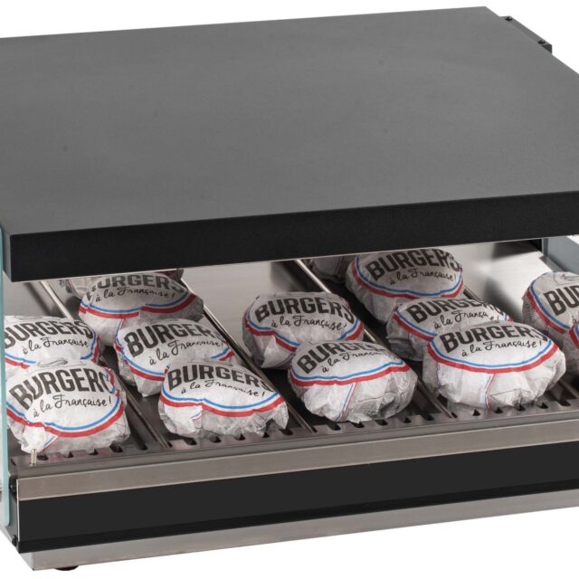 Podgrzewacz do burgerów, witryna grzewcza, jedna półka, 0,58 kW, 800x707x430 mm