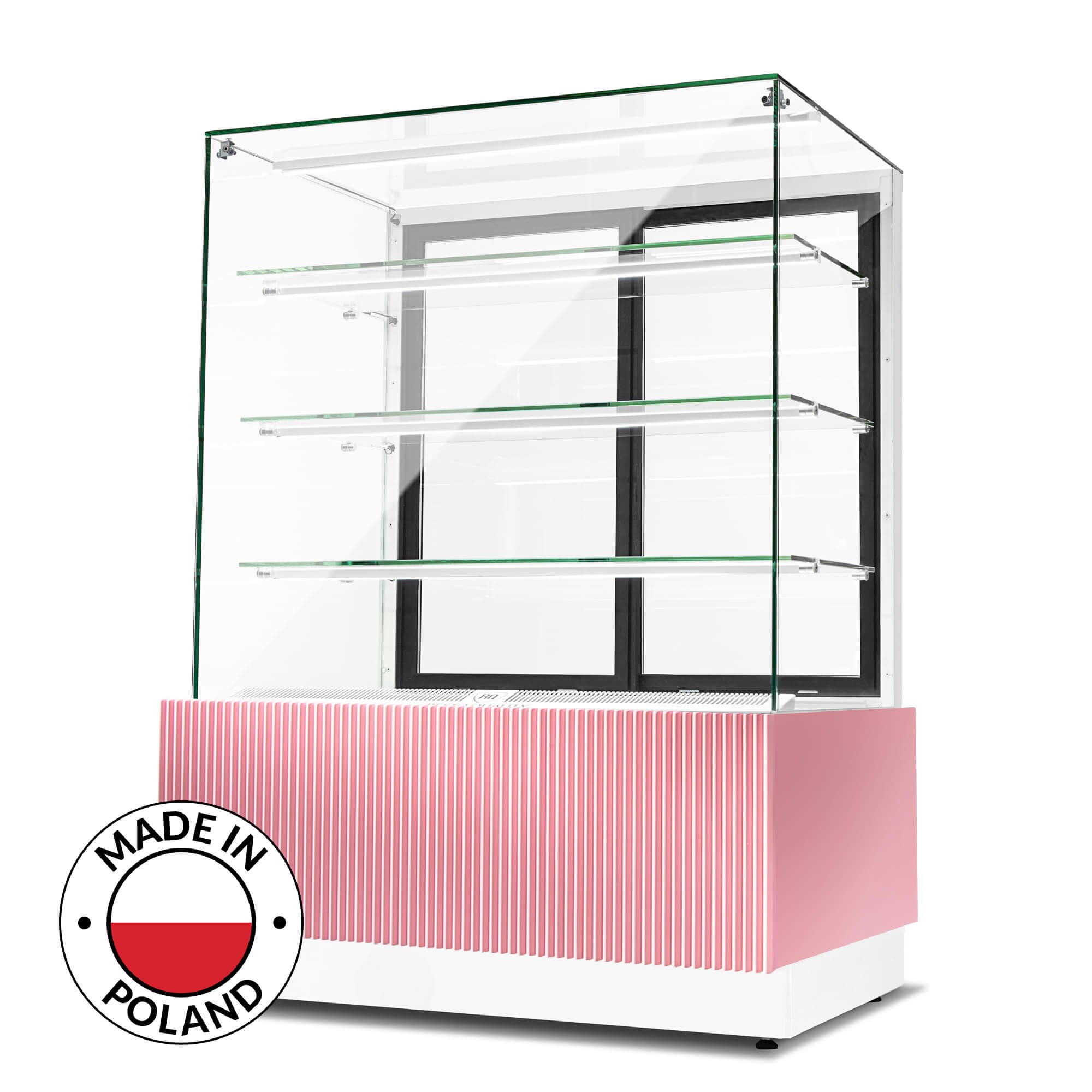 Witryna cukiernicza chłodnicza Dolce Visione Basic 900 BIANCO, 900x670x1300 mm, białe wnętrze - obrazek 3