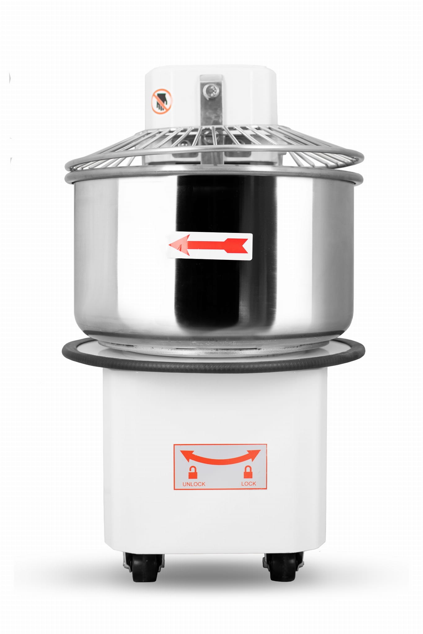 Miesiarka spiralna do ciasta, z podnoszonym hakiem i wyjmowaną dzieżą, 20 l, 230V, 2 prędkości - obrazek 5