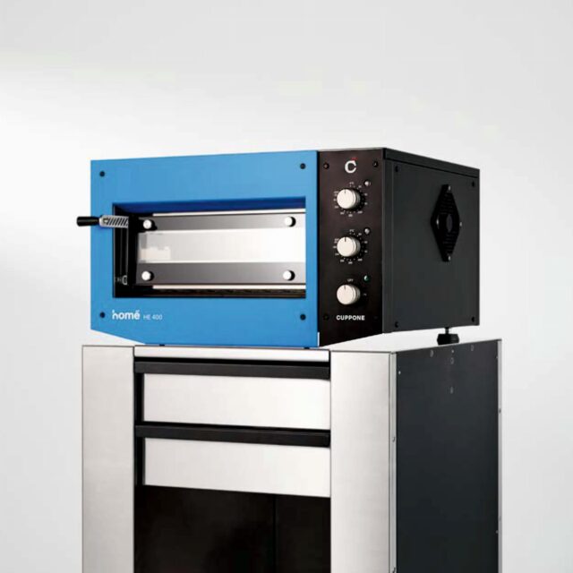 Piec do pizzy elektryczny Cuppone Home HE 400, jednokomorowy, panel manualny, 400x400 mm, niebieski