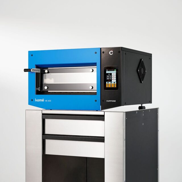 Piec do pizzy elektryczny Cuppone Home HE 400, jednokomorowy, panel dotykowy, 400x400 mm, niebieski