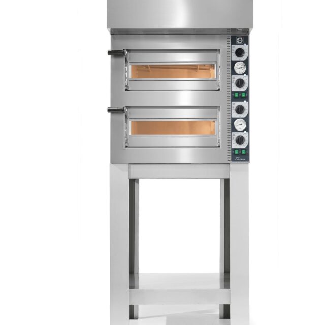 Piec do pizzy elektryczny Cuppone Tiziano, dwukomorowy, 4+4x25