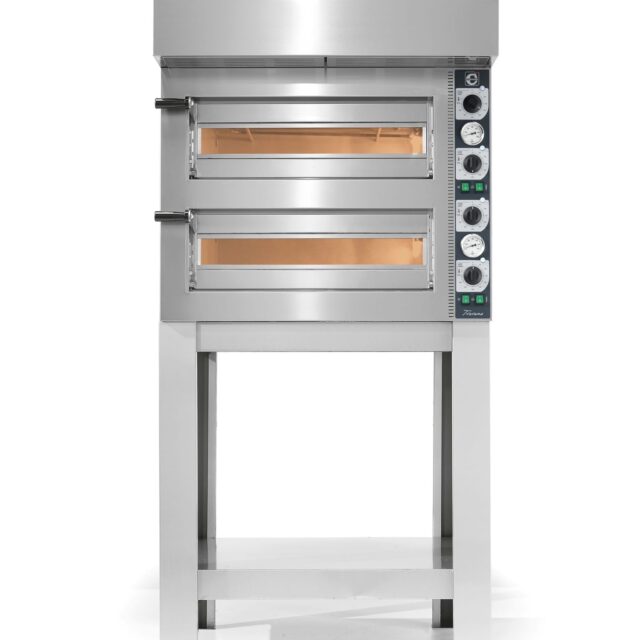 Piec do pizzy elektryczny Cuppone Tiziano, dwukomorowy, 4+4x30