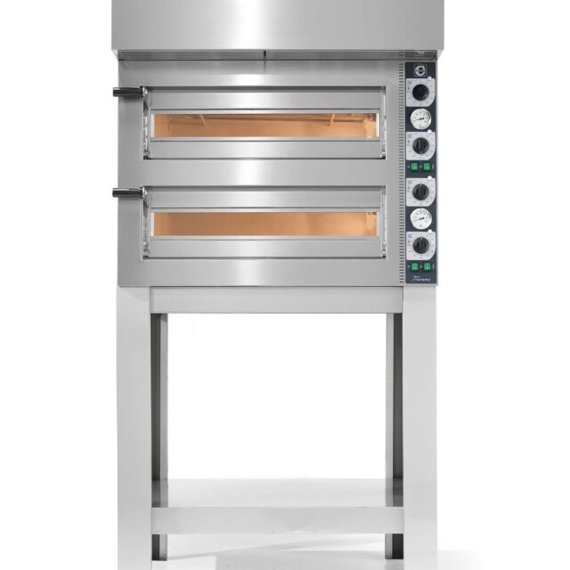 Piec do pizzy elektryczny Cuppone Tiziano, dwukomorowy, 4+4x35