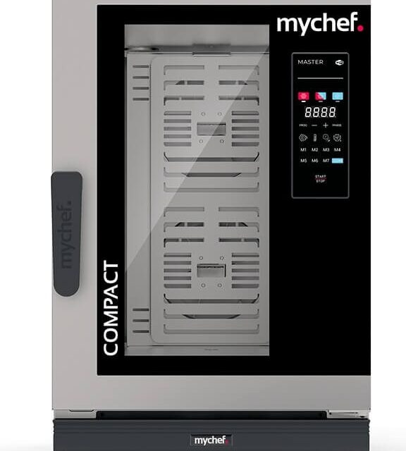 Piec konwekcyjno-parowy elektryczny, automatyczny system myjący, 10xGN1/1, 12,6 kW, 400 V, Mychef COOK MASTER Compact 101E TSC, System TSC - najwyższa stabilność temperatury