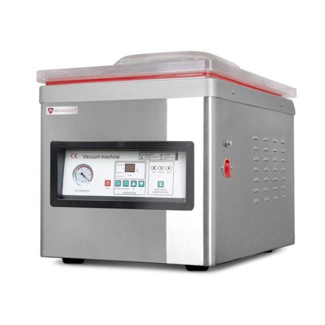 Pakowarka próżniowa komorowa, listwa 390+390 mm, pompa 20 m³/h, 1,5 kW, 485x530x500 mm