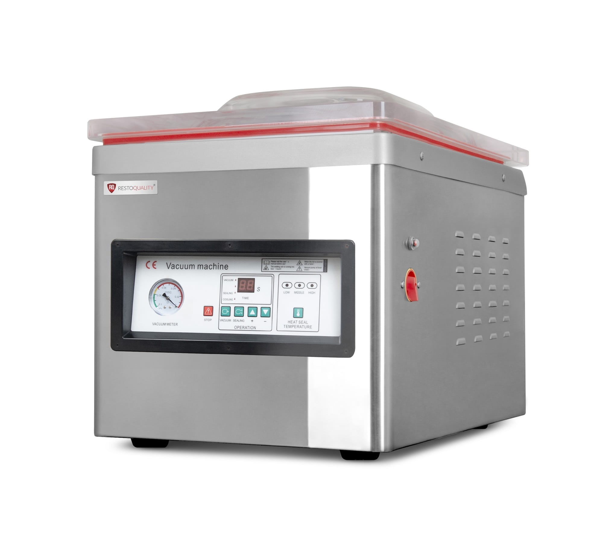 Pakowarka próżniowa komorowa, listwa 390+390 mm, pompa 20 m³/h, 1,5 kW, 485x530x500 mm