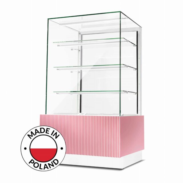 Witryna cukiernicza chłodnicza Dolce Visione Basic 700 BIANCO, 700x670x1300 mm, białe wnętrze