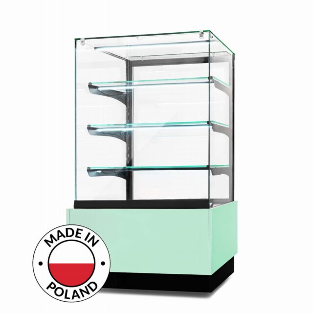 Witryna cukiernicza chłodnicza Dolce Visione Premium 700, podświetlany cokół, 700x670x1300 mm