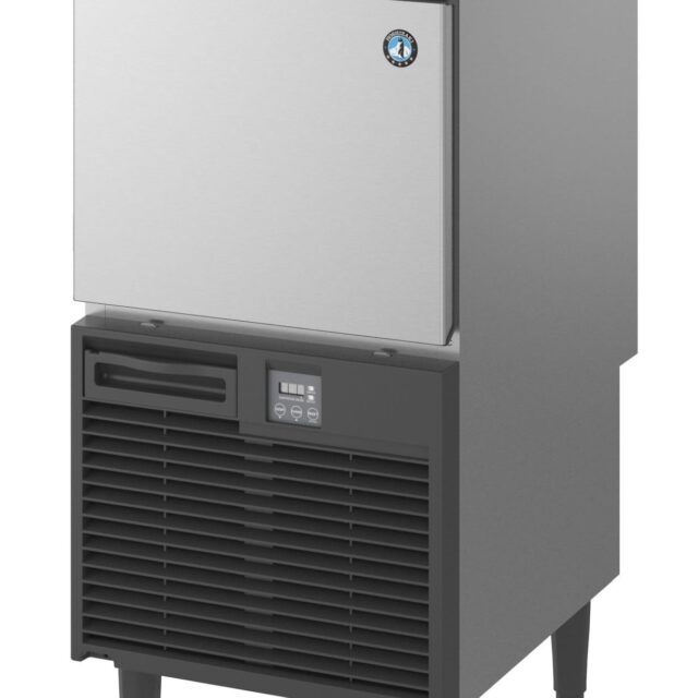 Kostkarka do lodu Hoshizaki KM-40C-HC-W, 43 kg/24h, chłodzona powietrzem, czyszczenie automatyczne, kostka półksiężyc, 38x29x13 mm