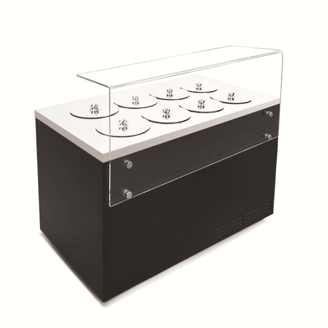 Dystrybutor do lodów, witryna do lodów Pozetti DV 8, 8+6 tub, 1310x700x1200 mm