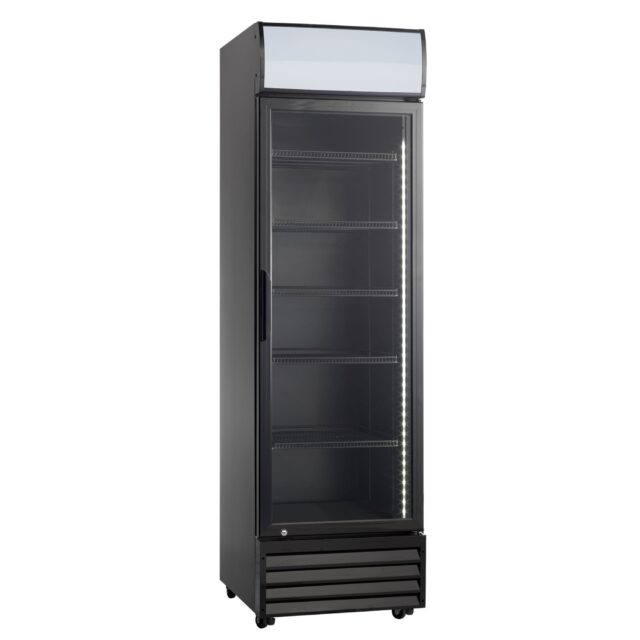 Szafa chłodnicza przeszklona SD417BE, czarna, 280l