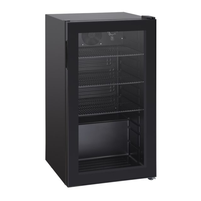 Szafa chłodnicza przeszklona DC98BB, czarna, LED, 88l