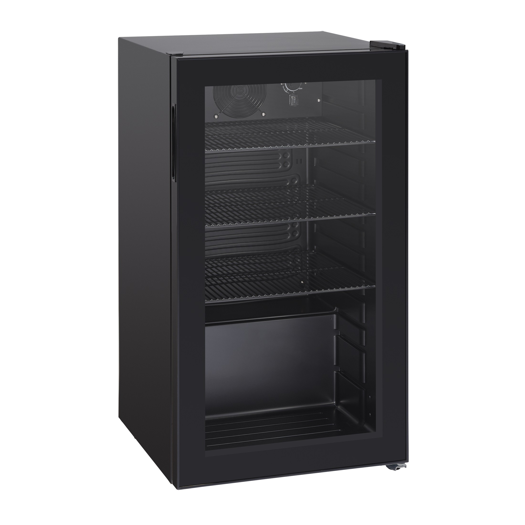 Szafa chłodnicza przeszklona DC98BB, czarna, LED, 88l