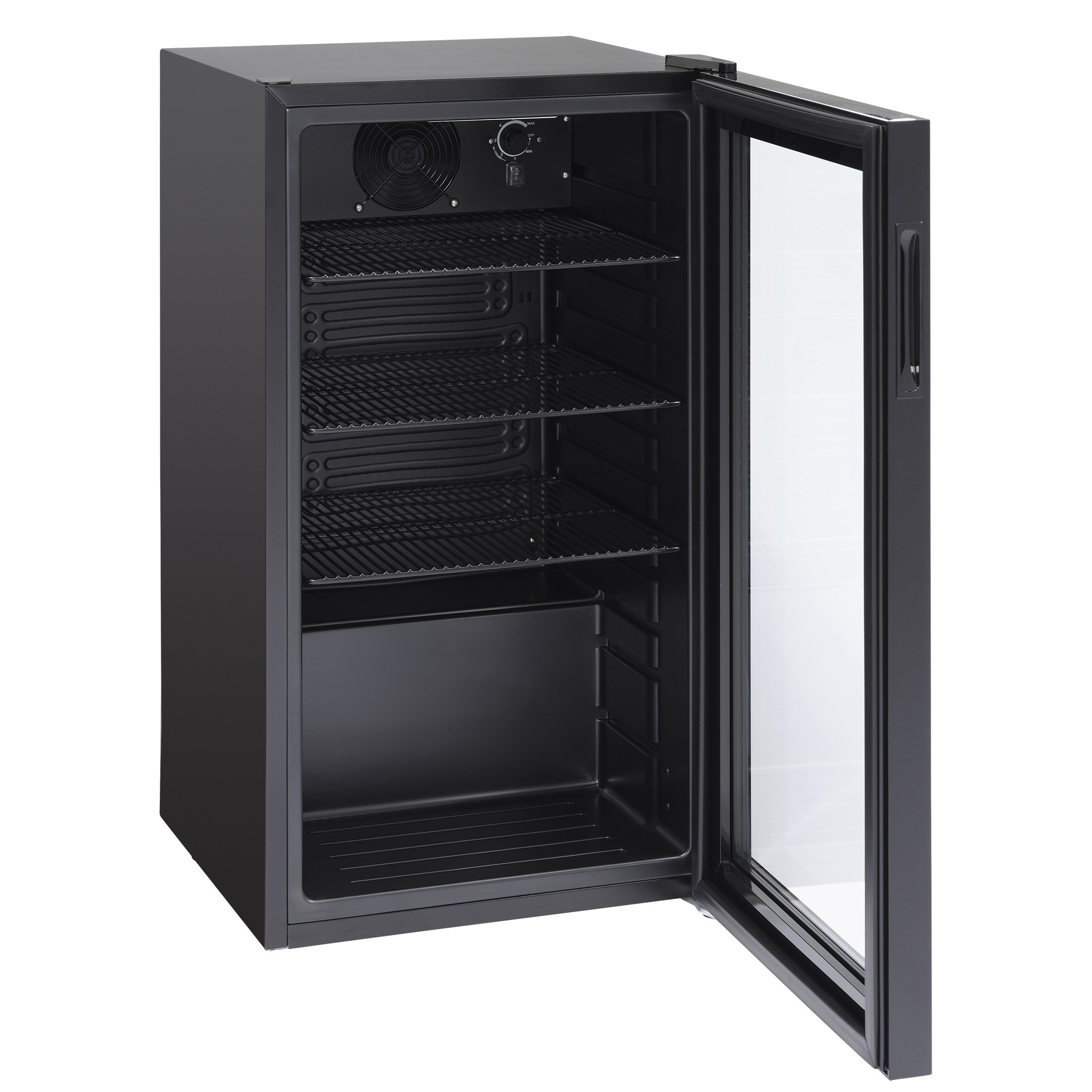 Szafa chłodnicza przeszklona DC98BB, czarna, LED, 88l - obrazek 2