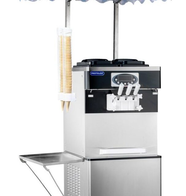 Maszyna do lodów włoskich RQMG33B, 2 smaki +mix, automat do lodów, pompa napowietrzająca, 2x13 l