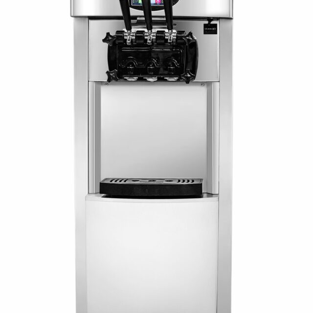 Maszyna do lodów włoskich, automat do lodów soft, nocne chłodzenie, 2 smaki + mix, pompa napowietrzająca, 2x6l