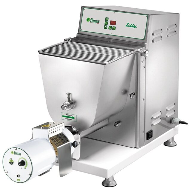 Maszyna do makaronu rzemieślniczego z nożem odcinającym, system chłodzenia wodą, 13 kg/h, wsad 3,5 kg ciasta