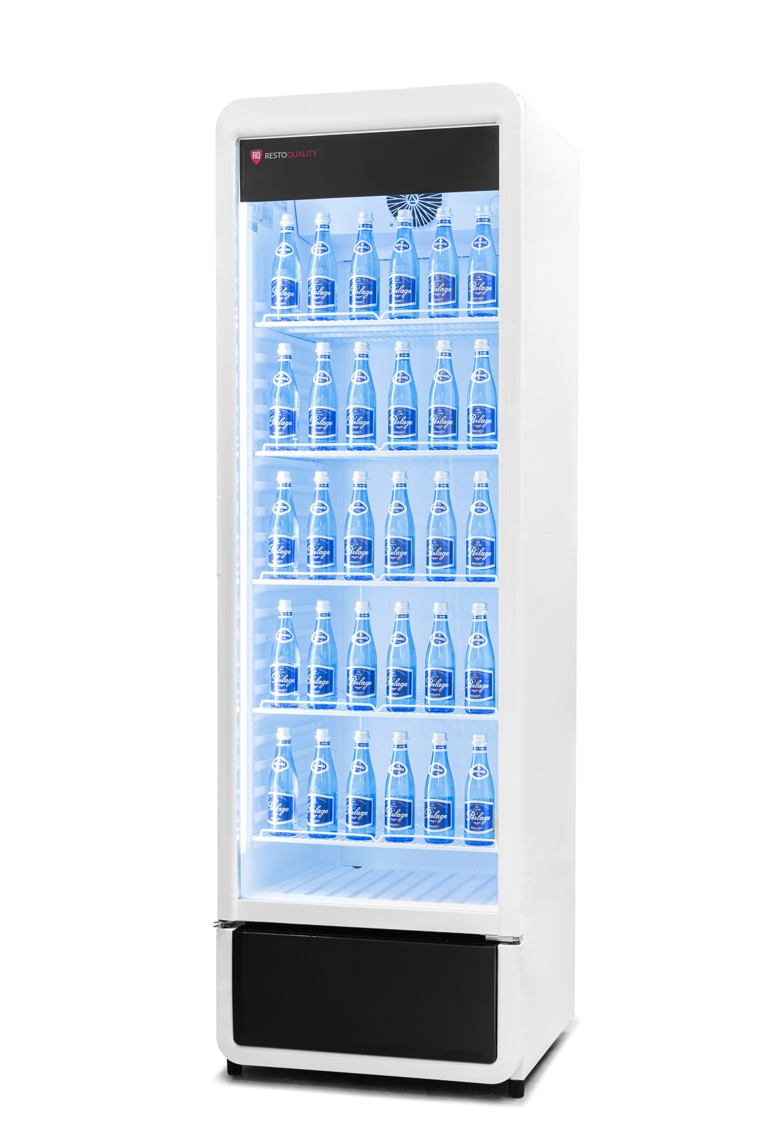Szafa chłodnicza przeszklona biała RQ380, 595x600x1870 mm, 377 l - obrazek 2