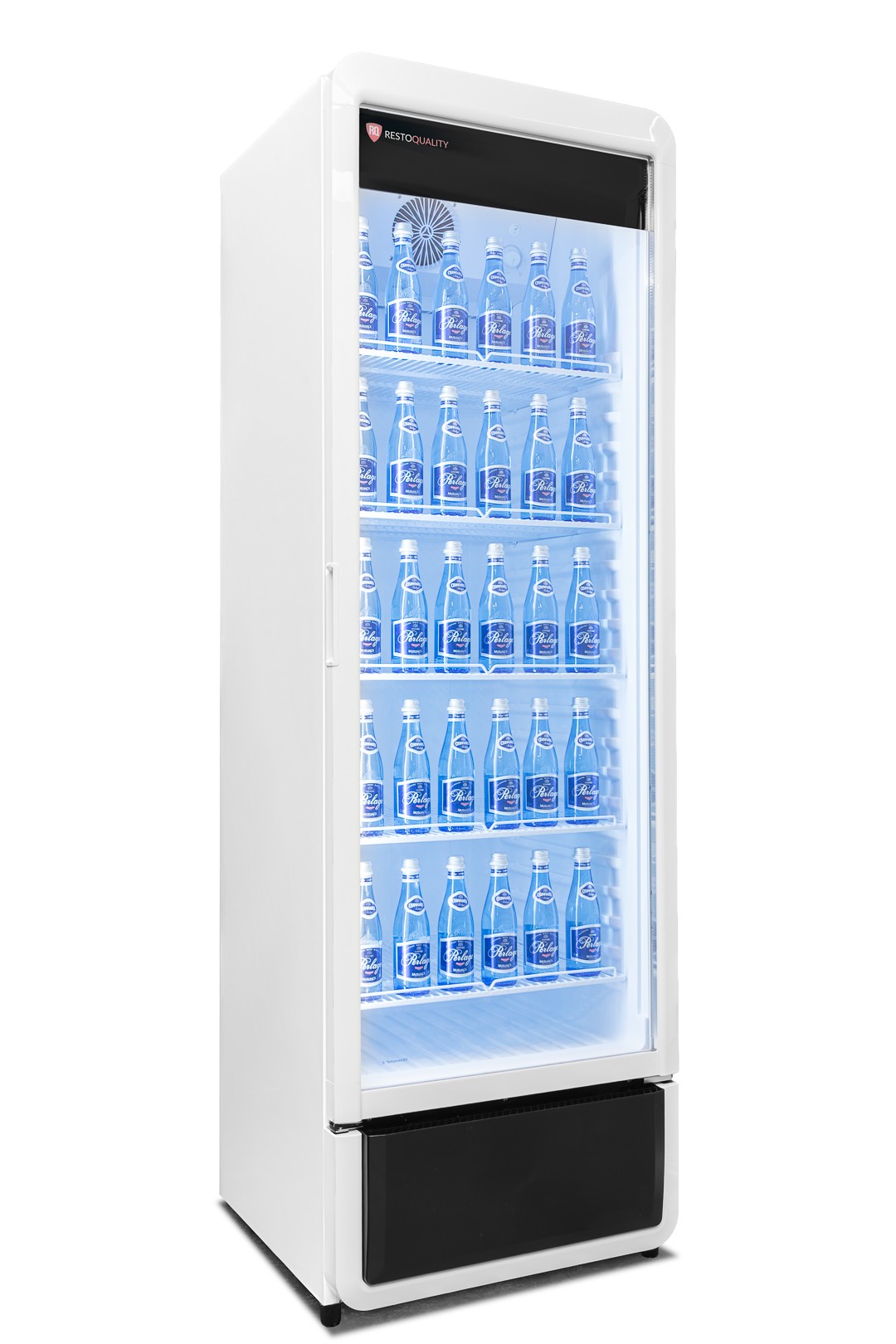 Szafa chłodnicza przeszklona biała RQ380, 595x600x1870 mm, 377 l - obrazek 4