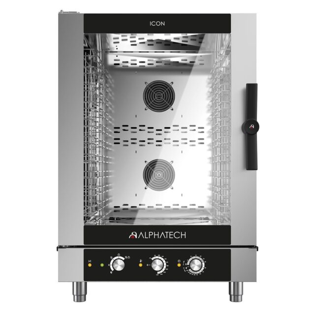 Piec konwekcyjno-parowy gazowy ICGM101E, 10x GN 1/1, 10x 600x400, Alphatech by Lainox, sterowanie manualne