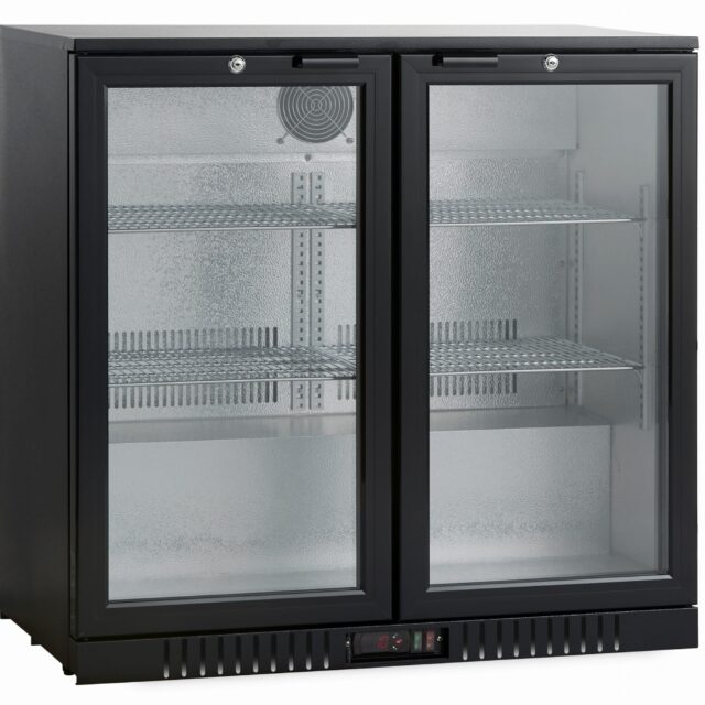 Barowa szafa chłodnicza, chłodziarka podblatowa, 2-drzwiowa, drzwi skrzydłowe, 198 l, SC211HDE (RQ-208HC)