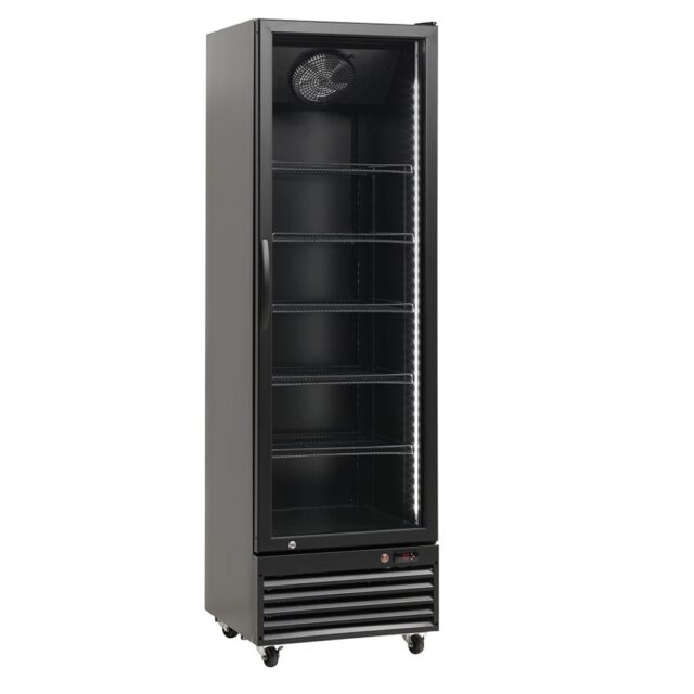 Szafa chłodnicza przeszklona SD426-BLACK, 364L, czarna (RQ429)