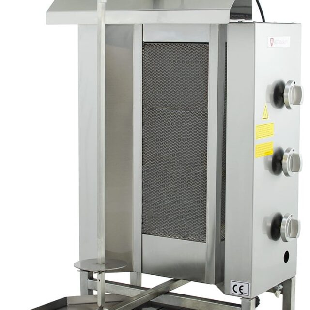 Gyros, opiekacz gazowy do kebaba, 3 palniki, wsad do 40kg