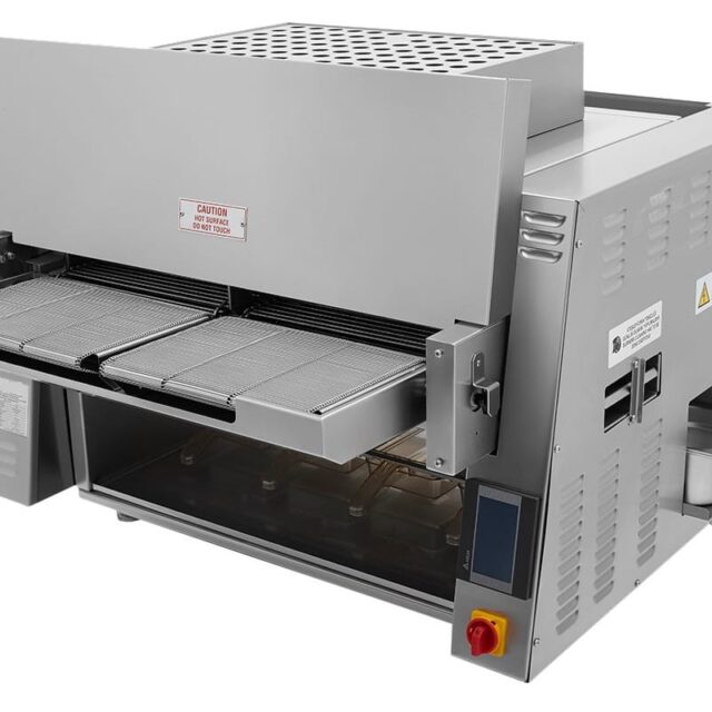 Grill taśmowy, grill automatyczny 2-taśmowy, 27 kW, 300 - 500°C