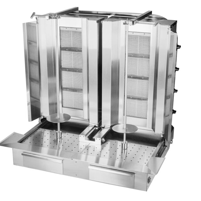 Gyros, opiekacz gazowy do kebaba podwójny, 4+4 palniki, wsad 120kg  KLG224-T