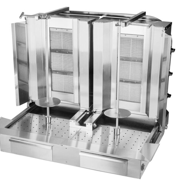 Gyros, opiekacz gazowy do kebaba podwójny, 3+3 palniki, wsad 80kg KLG153-T